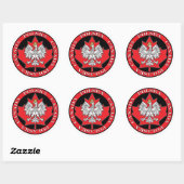 Runde Polska Kanada Leaf Runder Aufkleber (Blatt)