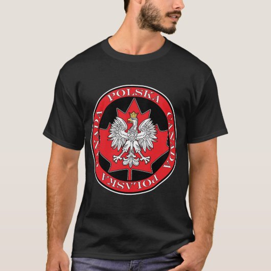 Runde Polska Kanada Leaf T-Shirt (Vorderseite)