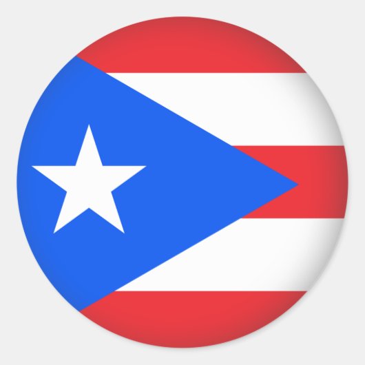 Runde Puerto Rico Runder Aufkleber (Vorderseite)