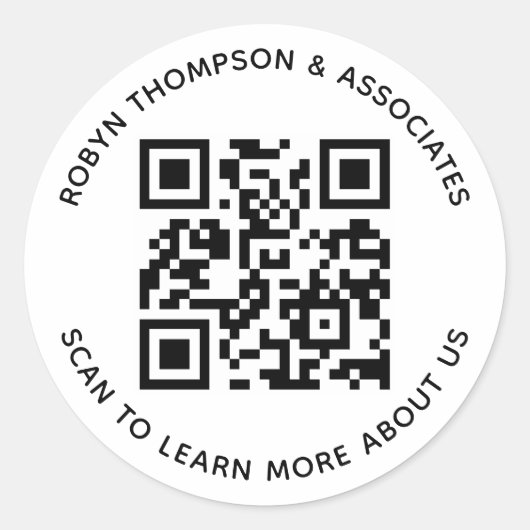 Runde QR-Code-Aufkleber für kundenspezifisches Bus Runder Aufkleber (Vorderseite)