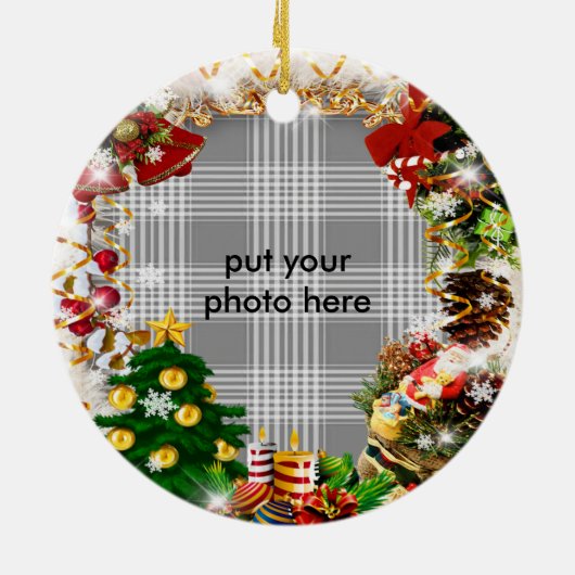 Runde Rahmen Verzierung Keramik Ornament (Hinten)