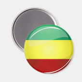 Runde Rasta-Flagge Magnet (Vorderseite/Rückseite)