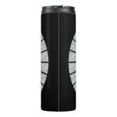 Runde Rays Rahmen SILVER + Ihr Backgr. Ideen Thermosbecher (Rückseite)