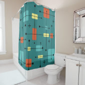 Runde Rechtecke Quadrate Aquamarin Duschvorhang (Beispiel)