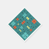 Runde Rechtecke Quadrate Aquamarin Serviette (Ecke)