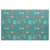 Runde Rechtecke Quadrate Aquamarin Stoff (Fat Quarter (45,7 x 55,9 cm))