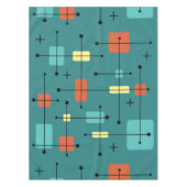 Runde Rechtecke Quadrate Aquamarin Tischdecke (Vorderseite)