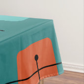 Runde Rechtecke Quadrate Aquamarin Tischdecke (Beispiel)