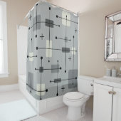 Runde Rechtecke Quadrate Grau Duschvorhang (Beispiel)