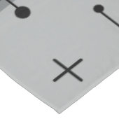 Runde Rechtecke Quadrate Grau Tischdecke (Schrägansicht)