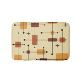 Runde Rechtecke Quadrate Orange Badematte (Vorderseite)