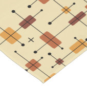 Runde Rechtecke Quadrate Orange Kurzer Tischläufer (Ecke)