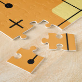 Runde Rechtecke Quadrate Orange Puzzle (Seite)
