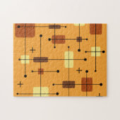 Runde Rechtecke Quadrate Orange Puzzle (Horizontal)