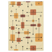 Runde Rechtecke Quadrate Orange Tischdecke (Vorderseite)