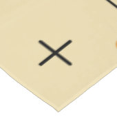 Runde Rechtecke Quadrate Orange Tischdecke (Schrägansicht)