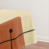 Runde Rechtecke Quadrate Orange Tischdecke (Beispiel)