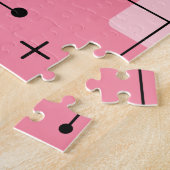 Runde Rechtecke Quadrate rosa Puzzle (Seite)