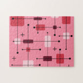 Runde Rechtecke Quadrate rosa Puzzle (Horizontal)