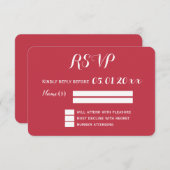 Runde Red Wedding RSVP Karten mit Herz (Vorne/Hinten)