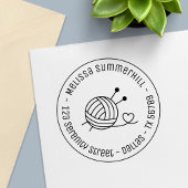 Runde Rede 1 des Handwerks aus Knetgarn Permastempel