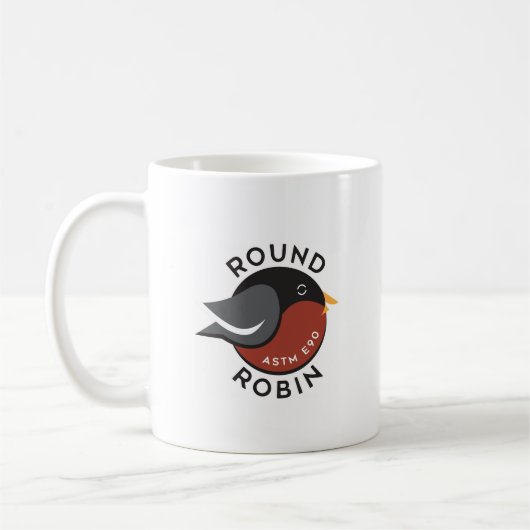Runde Robin Tasse - weiß (Links)