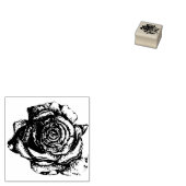 Runde Rose Gummistempel (Stempel)