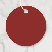 Runde rote Weihnachts-Stechpalmenblätter Geschenkanhänger (Rückseite)