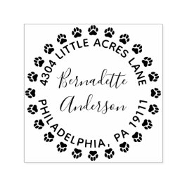 Runde Rücksendeadresse-Briefmarke drucken, selbstf Permastempel