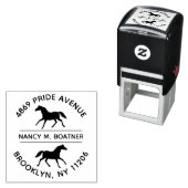 Runde Rücksendeadresse-Briefmarke Permastempel (Beispiel)