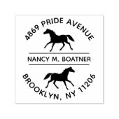 Runde Rücksendeadresse-Briefmarke Permastempel (Design)