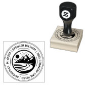 Runde Rücksendeadresse der Rustikalen Wälder Gummistempel (Stempel)