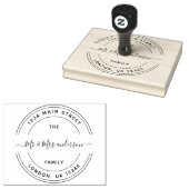 Runde Rücksendeadresse Einfache Familienname Gummistempel (Stempel)