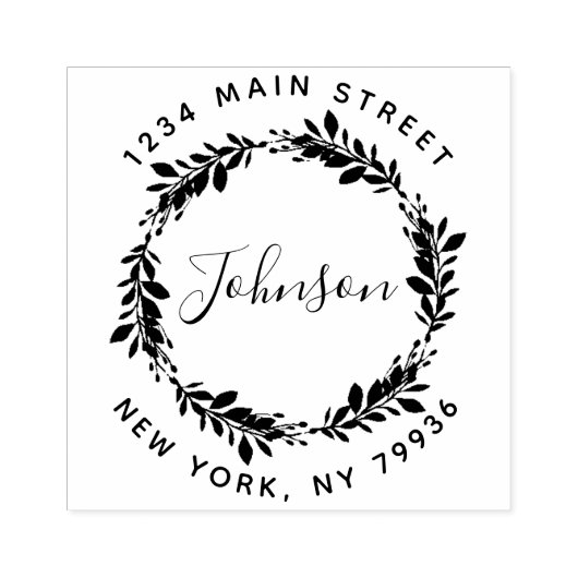 Runde Rücksendeadresse für benutzerdefinierte Skri Gummistempel (Prägung)