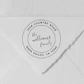 Runde Rücksendeadresse für benutzerdefinierte Skri Gummistempel