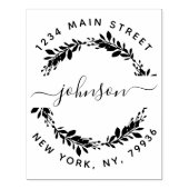 Runde Rücksendeadresse für benutzerdefinierte Skri Gummistempel (Prägung)