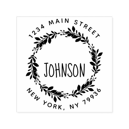 Runde Rücksendeadresse für benutzerdefinierte Skri Permastempel (Design)