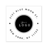 Runde Rücksendeadresse für kundenspezifische Firme Permastempel (Design)