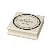 Runde Rücksendeadresse für Nachname des Skripts Gummistempel (Stempel)