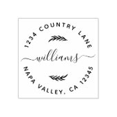 Runde Rücksendeadresse mit benutzerdefinierten Fam Gummistempel (Prägung)