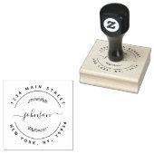 Runde Rücksendeadresse mit benutzerdefinierten Fam Gummistempel (Stempel)