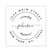 Runde Rücksendeadresse mit benutzerdefinierten Fam Gummistempel (Prägung)