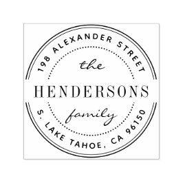 Runde Rücksendeadresse Permastempel