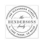 Runde Rücksendeadresse Permastempel (Design)