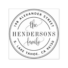 Runde Rücksendeadresse Permastempel