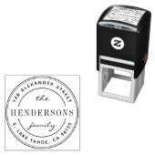 Runde Rücksendeadresse Permastempel (Beispiel)