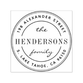 Runde Rücksendeadresse Permastempel