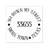 Runde Rücksendeadresse Permastempel (Design)