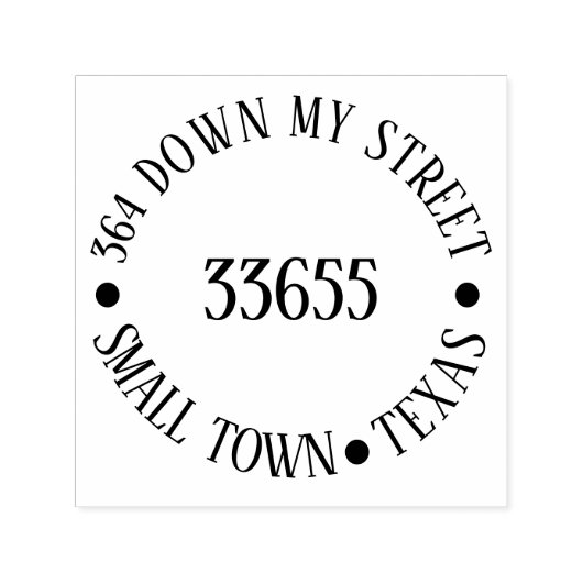 Runde Rücksendeadresse Permastempel (Design)