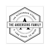 Runde Rücksendeadresse Permastempel (Design)